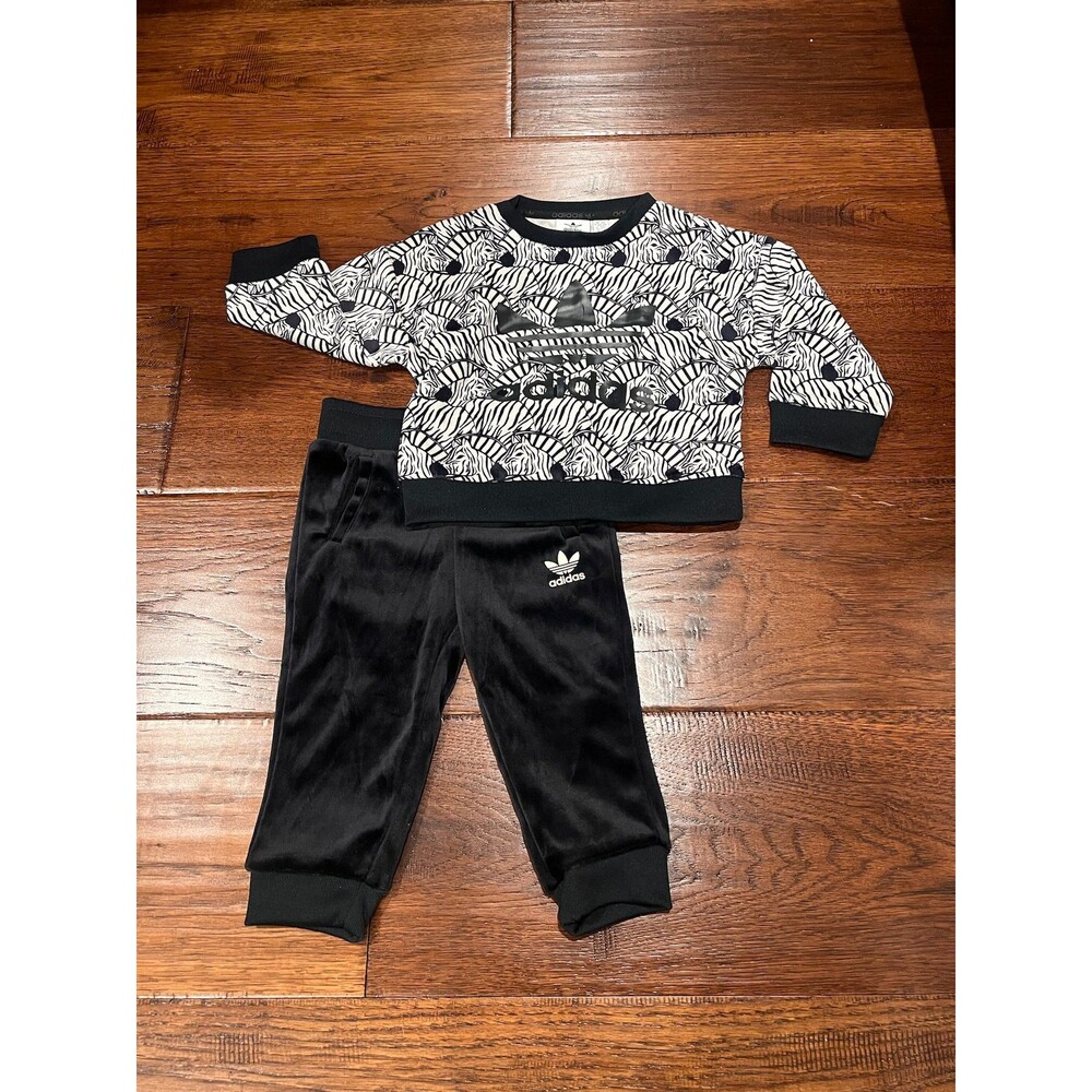 Adidas Infant Zebra Print Tracksuit 9-12M